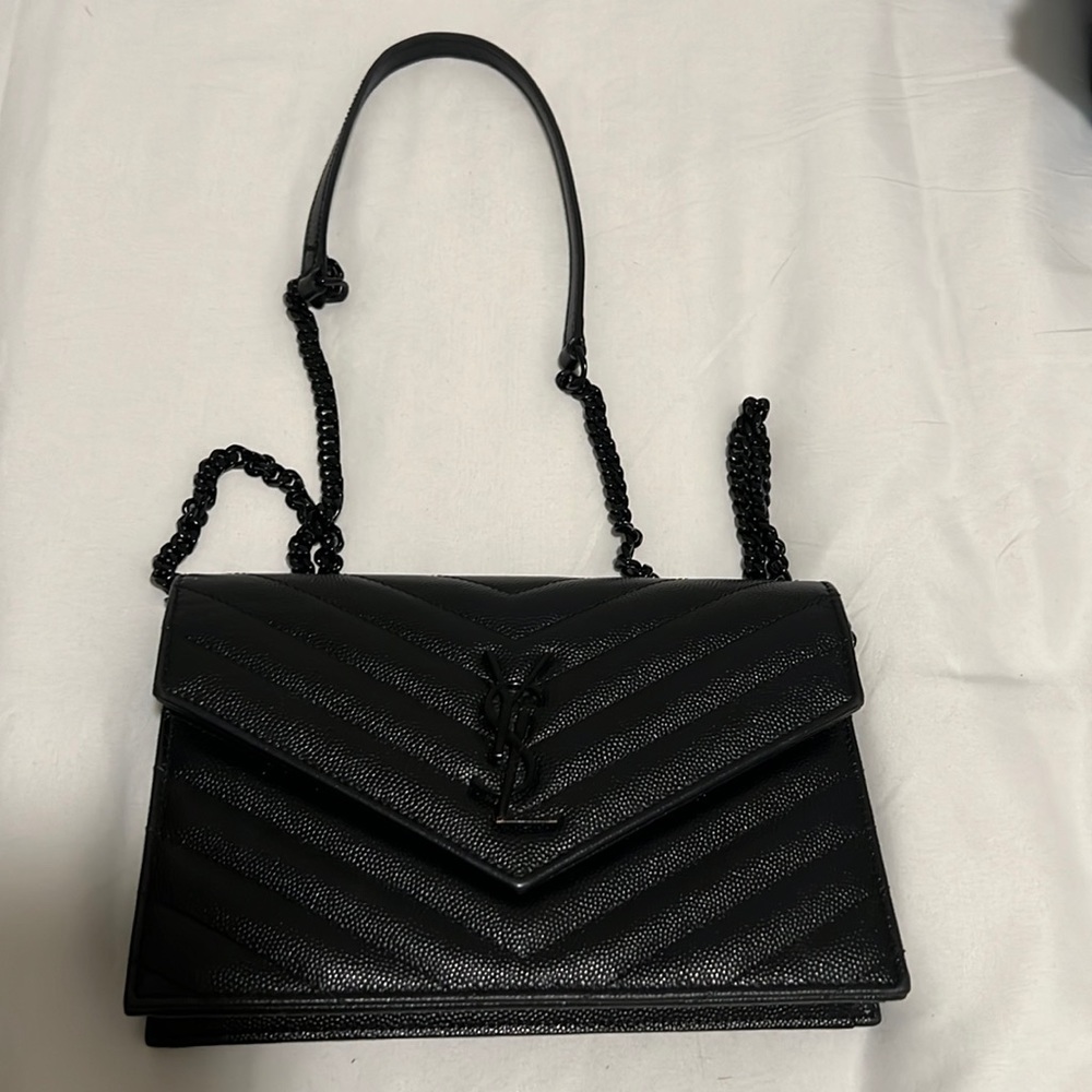YVES SAINT LAURENT ENVELOPE CHAIN WALLET